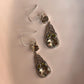Elegant Peridot and Green Amethyst Vintage Earrings in Silver