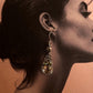 Vintage Style Peridot and Green Amethyst Silver Earrings