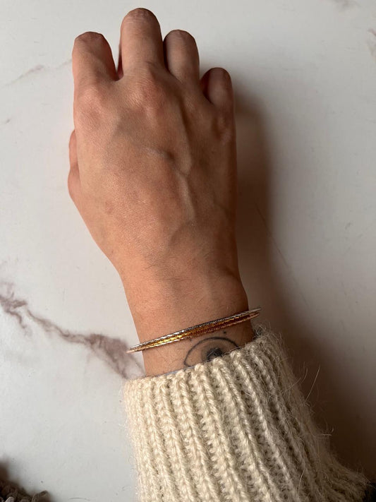 Italian Silver Bracelet with Three Tone Design