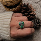 Malachite 3 Stone Statement Ring in Sterling Silver