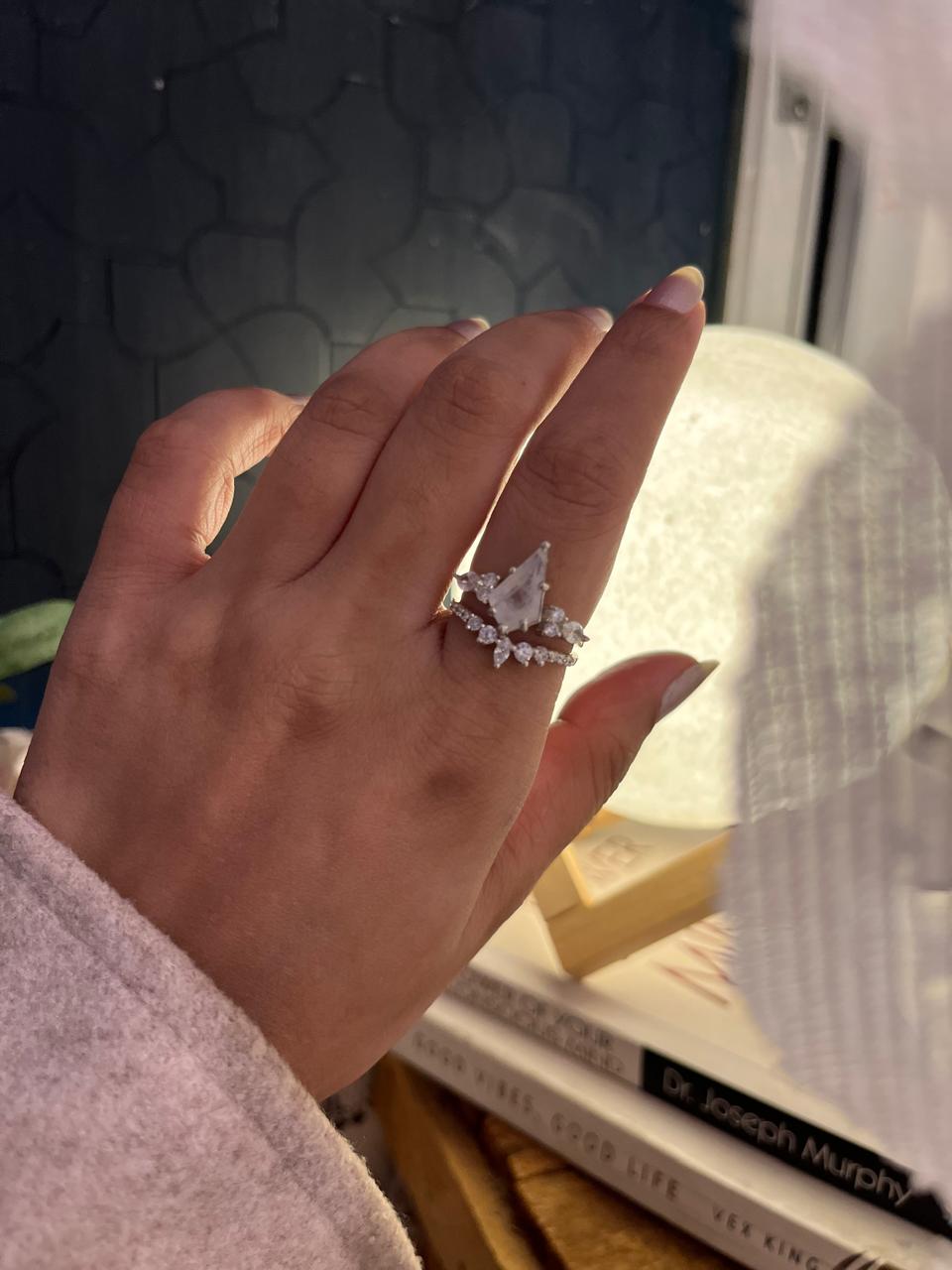 Handcrafted Moonstone Solitaire Silver Ring