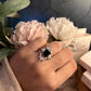 Black Onyx Set Solitaire Silver Ring