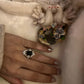 Elegant Solitaire Silver Ring with Black Onyx Gemstone