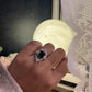 Chic Black Onyx Solitaire Ring in Silver