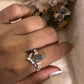 Sterling Silver Moss Agate Stackable Ring Set