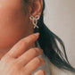Charming Bow Statement Earrings with CZ in Silver