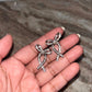 Elegant Bow Design Silver Earrings with CZ