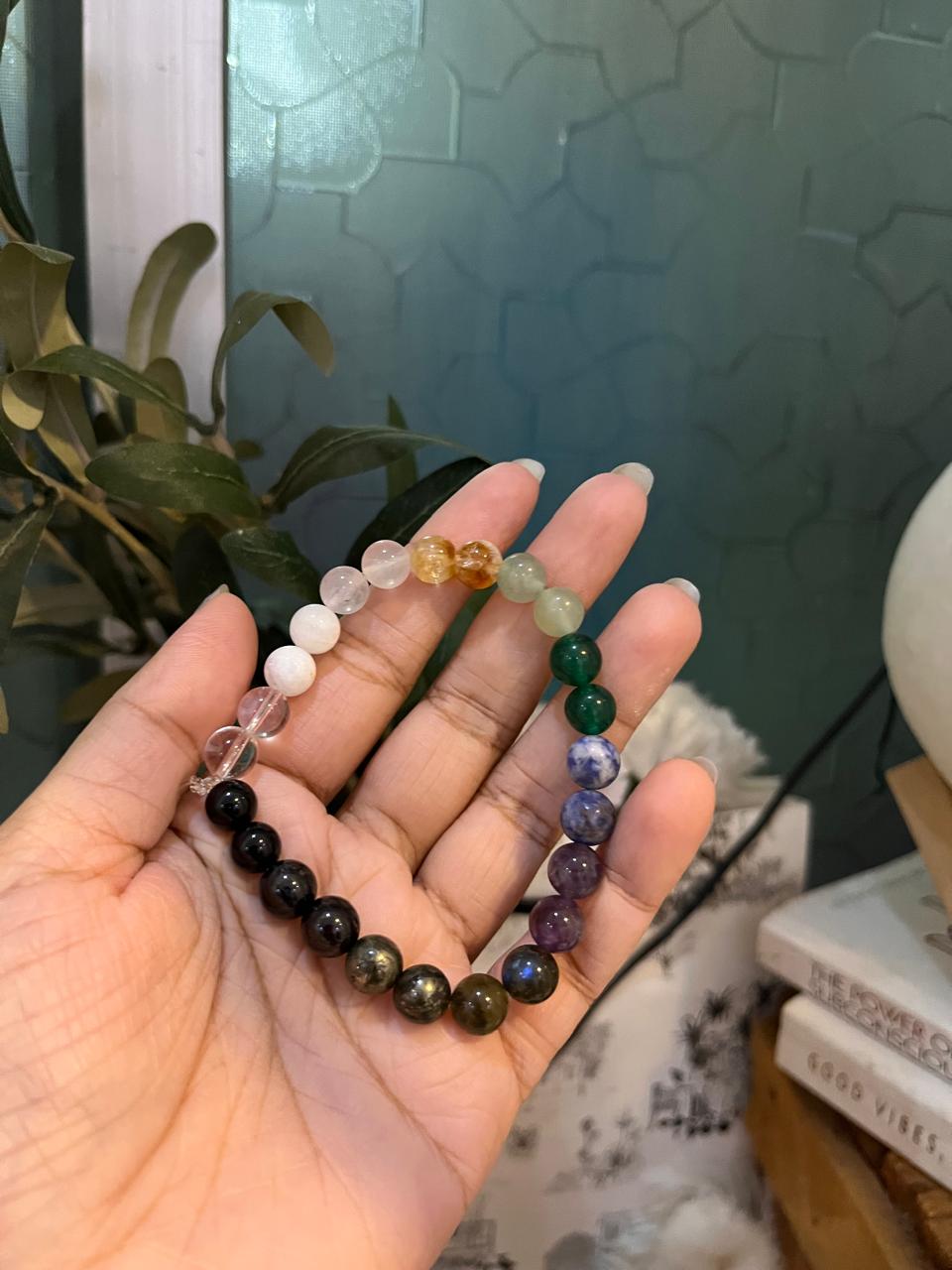 Citrine and Rose Quartz 8MM Bracelet for Confidence
