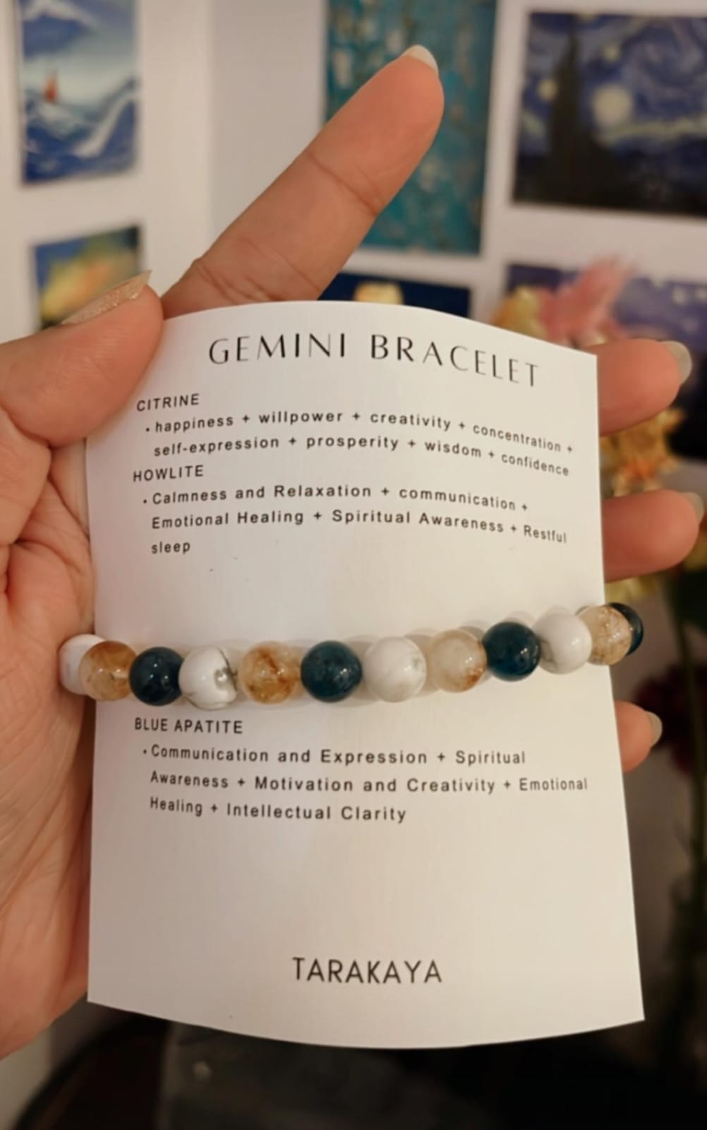 Gemini Zodiac Crystal Bracelet 8MM