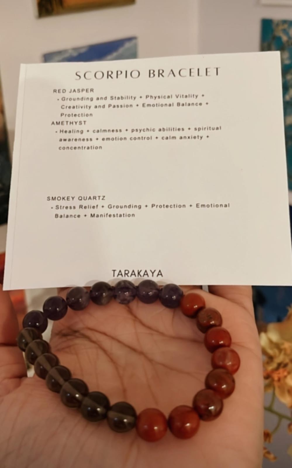 8MM Zodiac Scorpio Crystal Bracelet