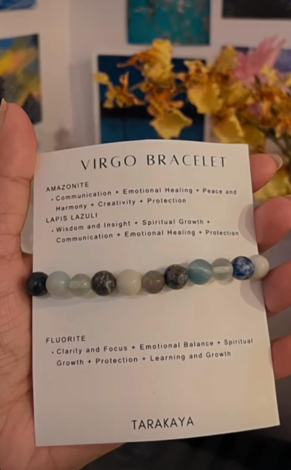 8MM Zodiac Virgo Crystal Bracelet