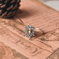 Citrine gemstone Flower Silver Ring
