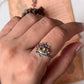 Citrine Flower Silver Ring