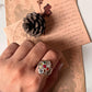 Boho-Inspired Navratan Ring in Silver