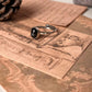 Elegant black onyx oval star tribal engraved silver ring
