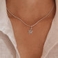 Charming moonstone sunshine silver necklace