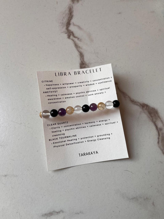 Libra Zodiac Crystal Bracelet 8MM