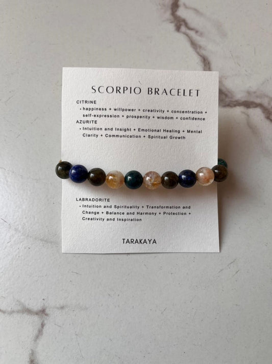 Scorpio Zodiac Crystal Bracelet 8MM