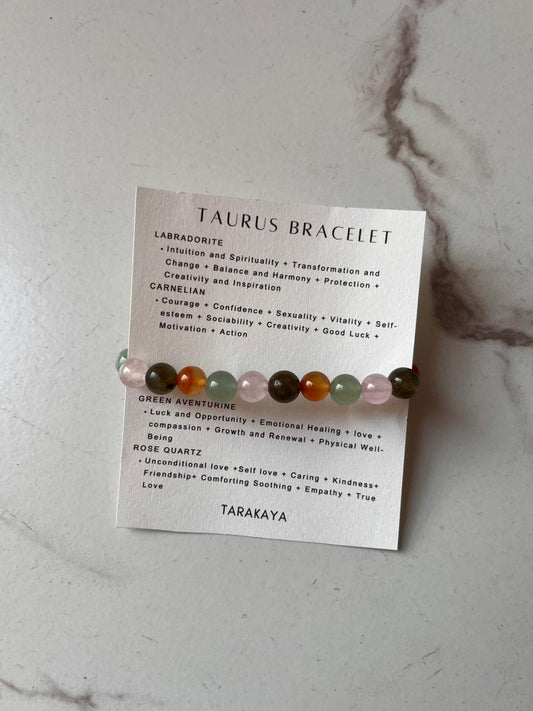Taurus Zodiac Crystal Bracelet 8MM