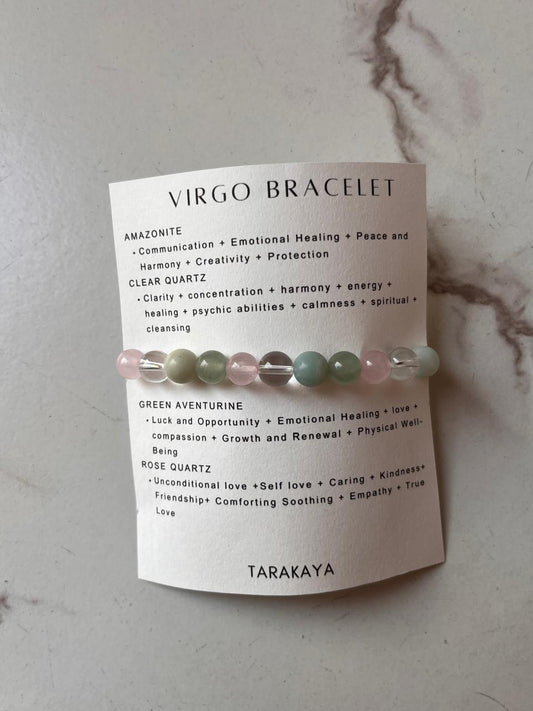 Virgo Zodiac Crystal Bracelet 8MM