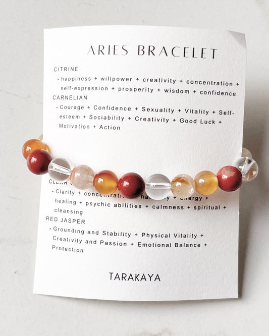 Aries Zodiac 2 Crystal Bracelet