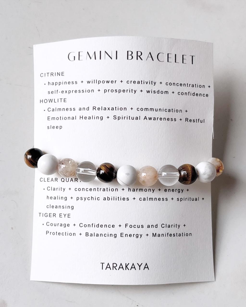 Zodiac Gemini 2 Crystal Bracelet 8MM