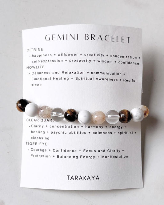 Zodiac Gemini 2 Crystal Bracelet 8MM