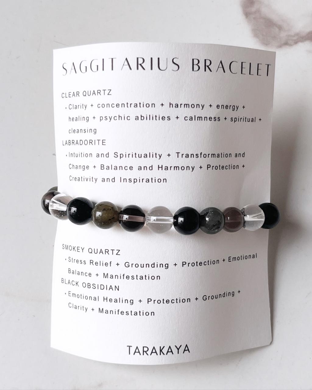 8MM Sagittarius Zodiac Crystal Bracelet