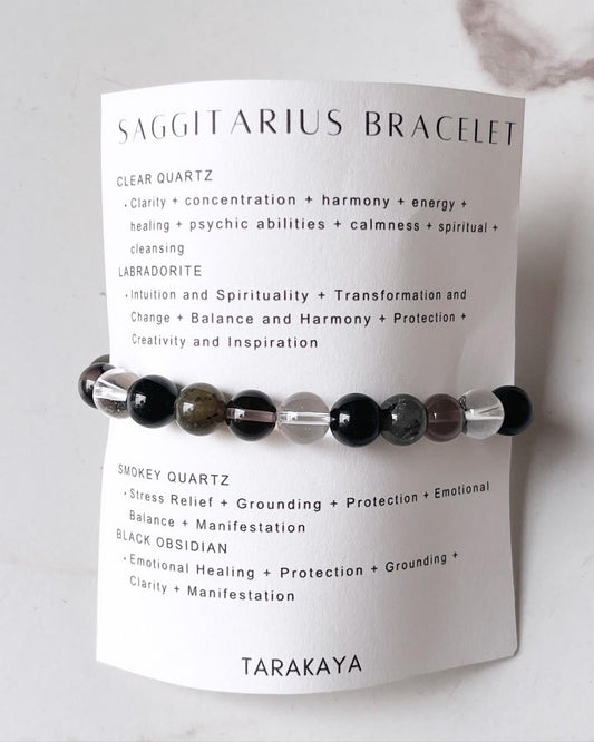 8MM Sagittarius Zodiac Crystal Bracelet