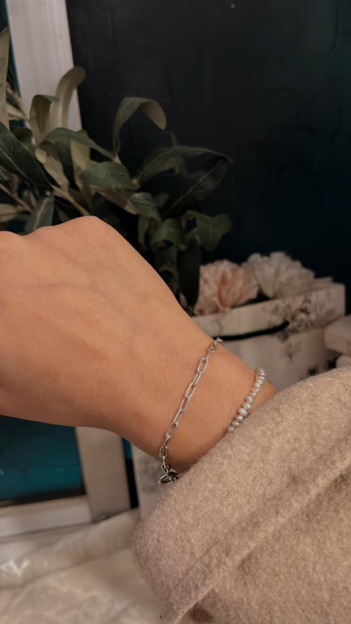 Silver Paperclip Bracelet for Everyday Wear
