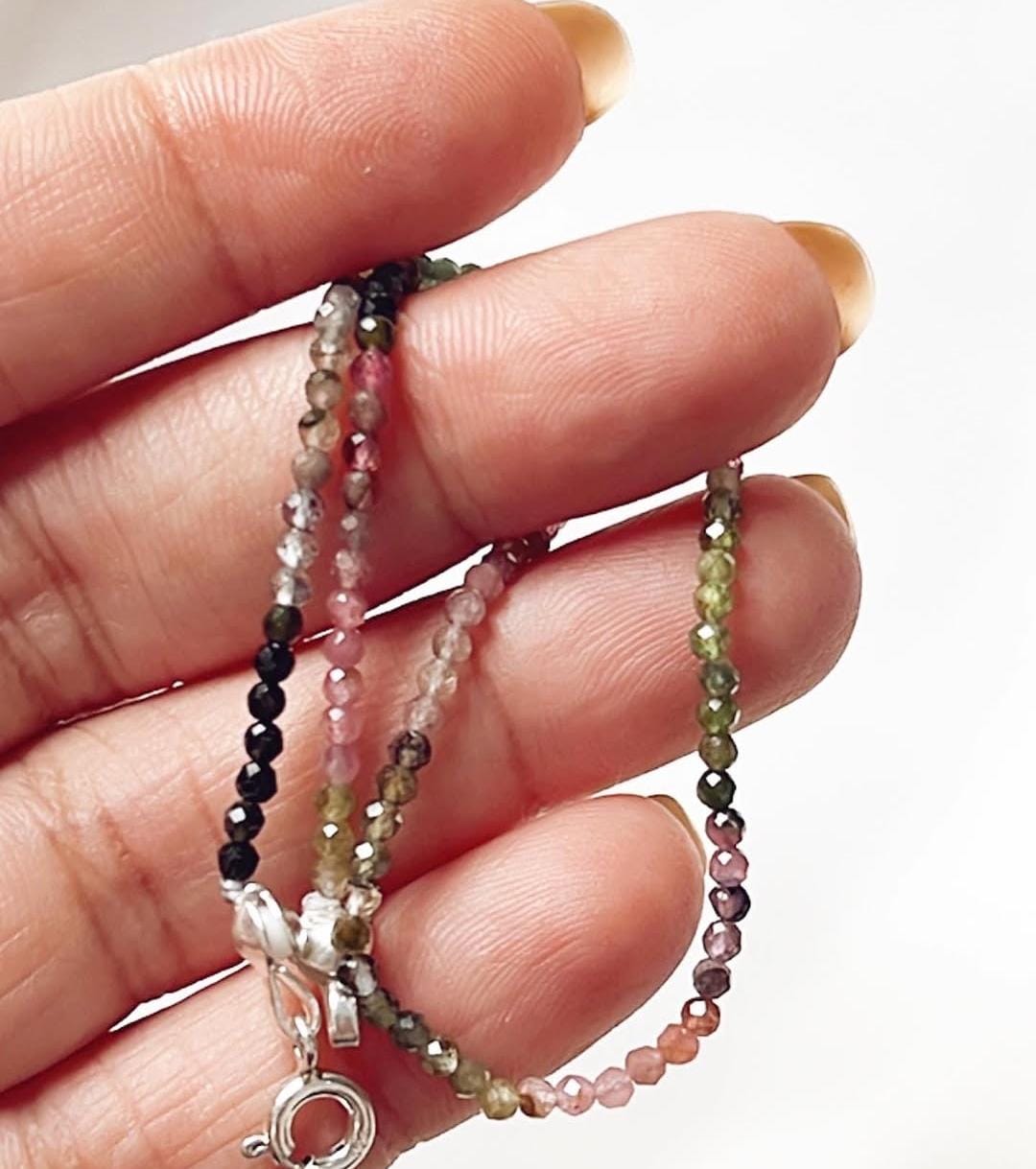 Vibrant Multi Tourmaline Crystal Bracelet