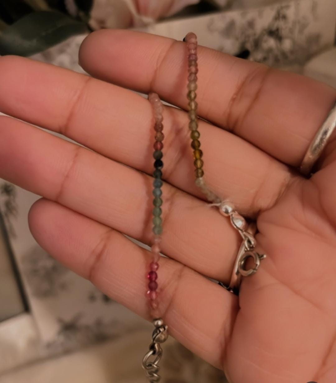 Multi-Colored Tourmaline Crystal Bracelet in AA Quality