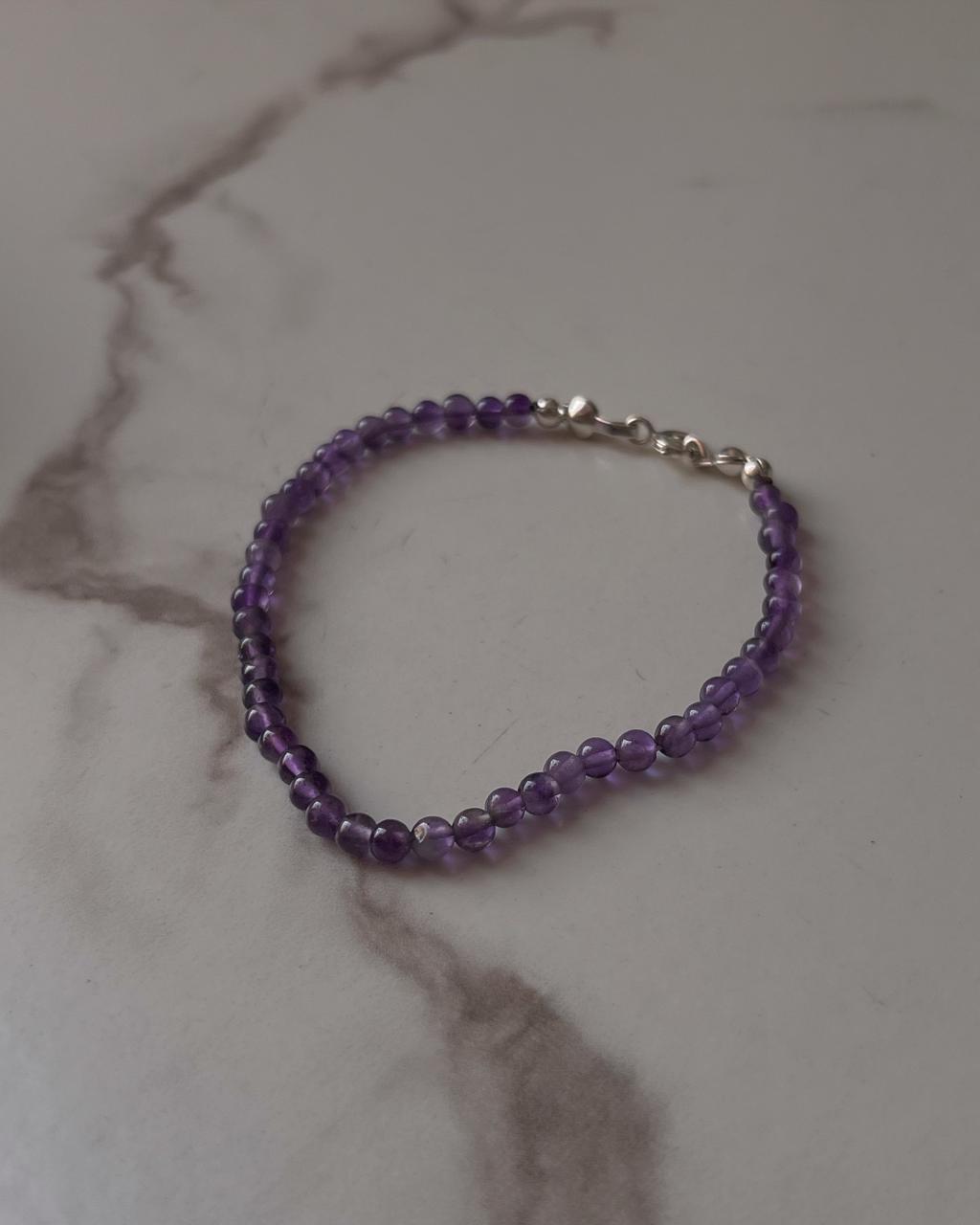 Amethyst 3MM Bracelet for Inner Calm and Focus