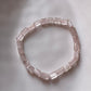 Rose Quartz Rectangular Crystal Bracelet for Peace and Balance