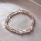 Rose Quartz Rectangular Bracelet for Emotional Healing