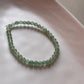 Green Aventurine Plain Round 4MM Crystal Bracelet for Women