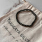 4MM Pyrite Round Bead Bracelet on Elastic Cord