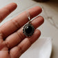 Unique Black Onyx Antique Silver Pendant