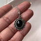 Handcrafted Black Onyx Antique Silver Pendant