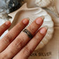 Sterling Silver Flower Garden Mid Little Finger Ring