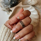 Tribal Flower Rawa Silver Ring for Mid or Little Finger