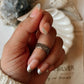 Handcrafted Flower Garden Silver Ring for Mid and Little Finger