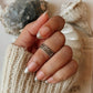 Handcrafted Big Leafy Silver Ring for Mid or Little Finger