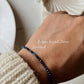 Lapis 2MM Faceted Crystal Silver Bracelet