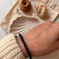 Black Onyx Crystal Bracelet with 4MM Round Beads