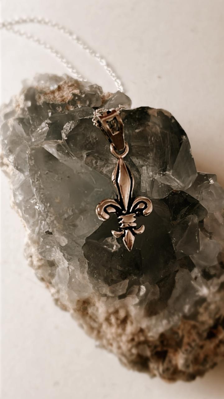 Sterling Silver Fleur De Lis Necklace