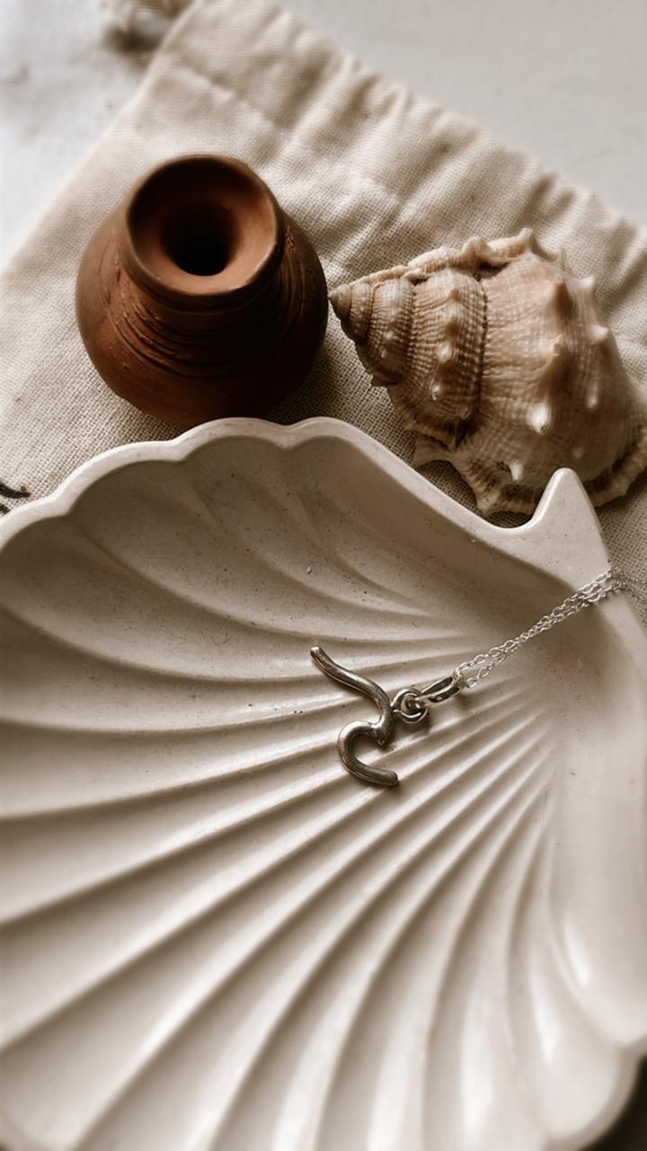 Minimalist Wave Silver Necklace