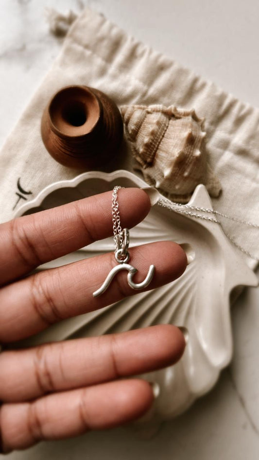 Sterling Silver Wave Necklace