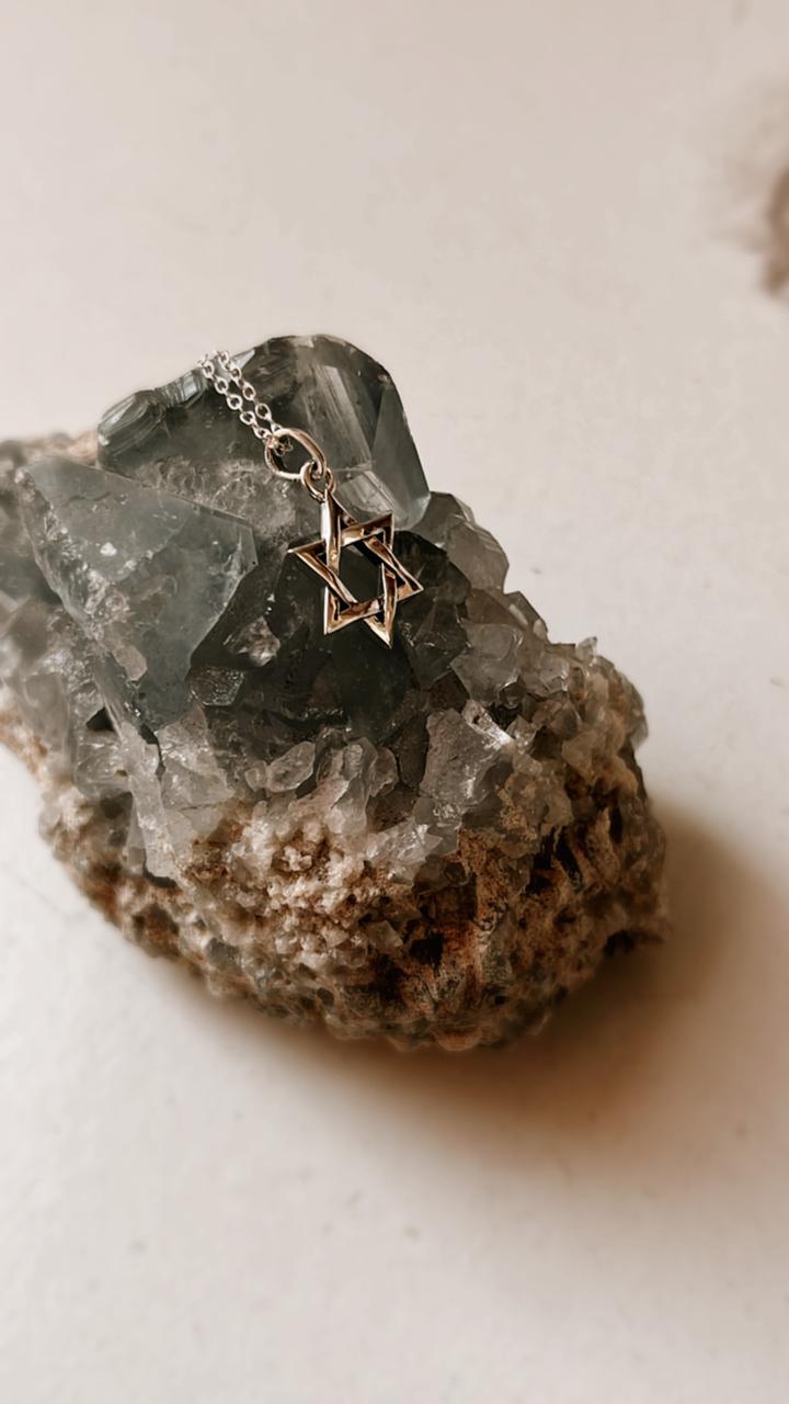 6 Points Star of David Silver Necklace