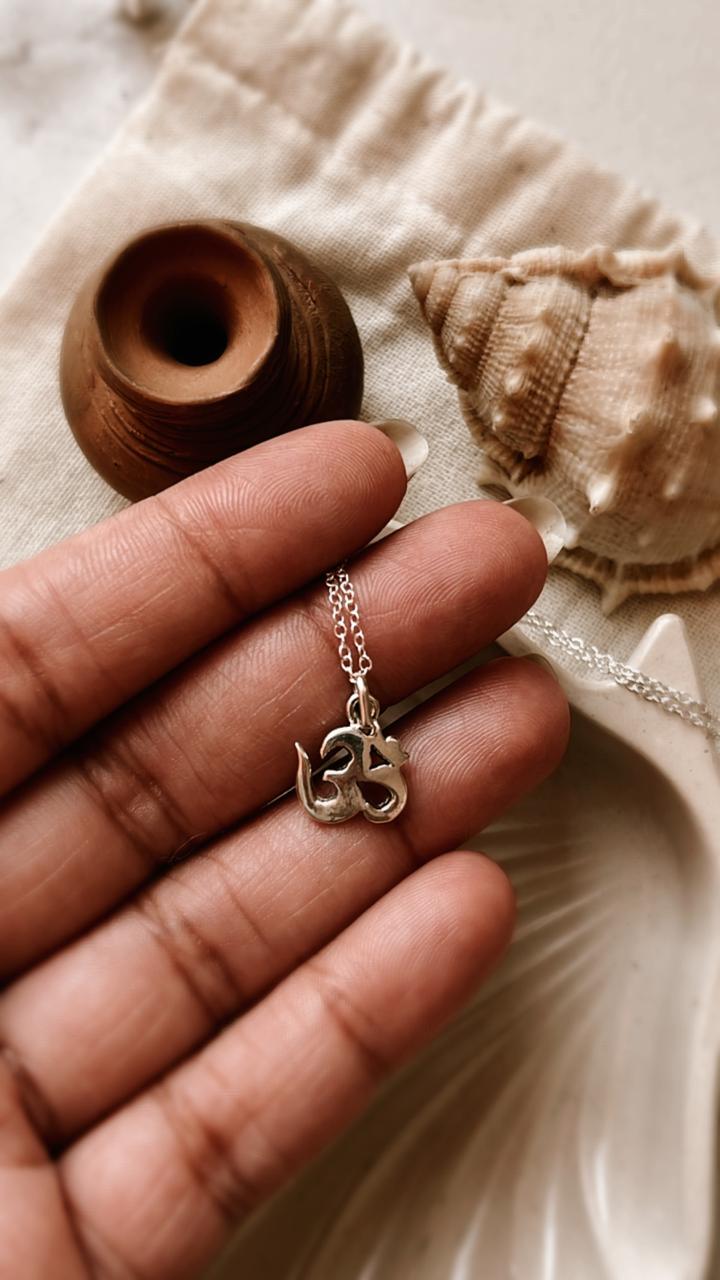 Silver Necklace with Om/Aum Pendant